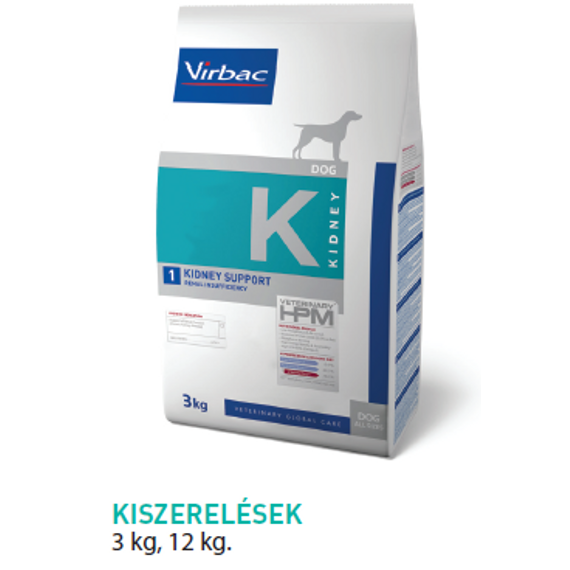Virbac DOG- Veseelégtelenség- KIDNEY SUPPORT 3kg