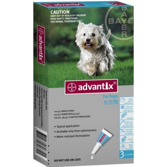 Advantix Spot-on A.U.V. 4-10kg súlyú kutyáknak 1 db