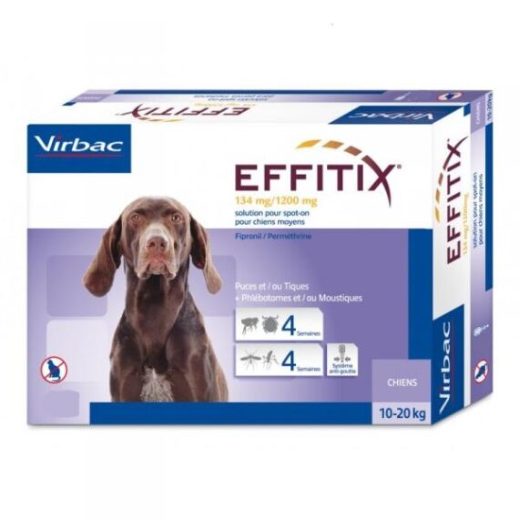 EFFITIX spot-on 10kg-20kg közötti közepes testű kutyáknak 